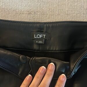 LOFT Black Leather Pants